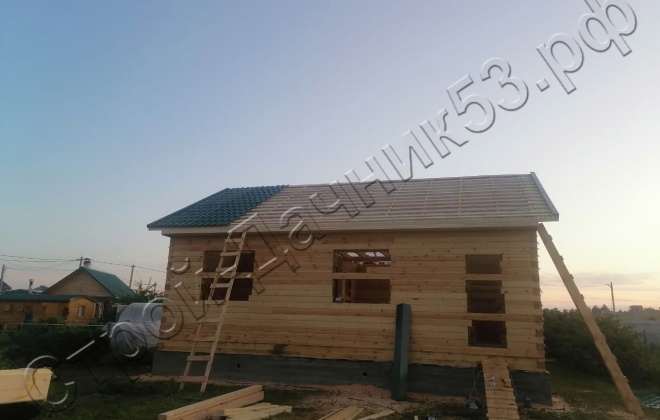 2 Брусовой дом  проект заказчика, 7х9м, 63М², Ленинградская область, Ломоносовский район, деревня Низино (3)